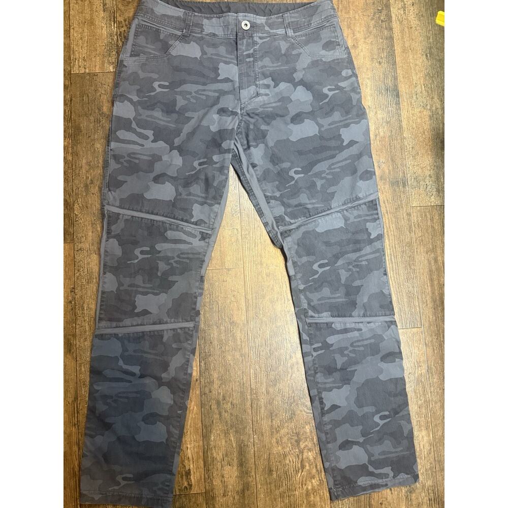 KUHL Revolvr Camo Cargo Pants Zip Fly Button Waist Mens 36x34